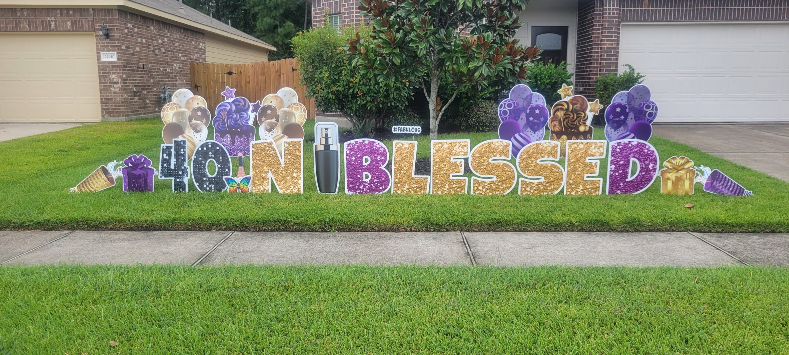 40th woman birthday yard sign