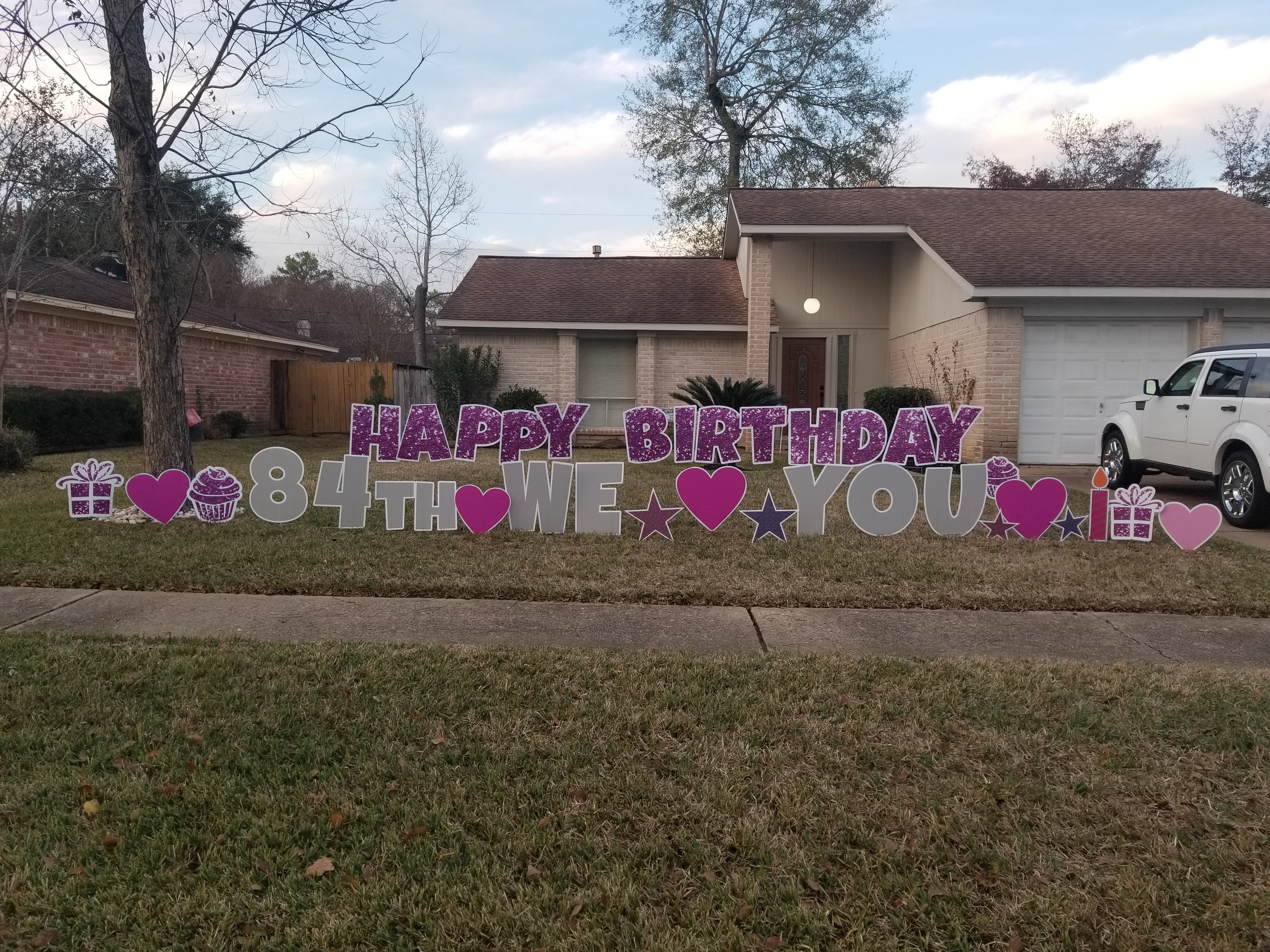 84th woman birthday yard sign