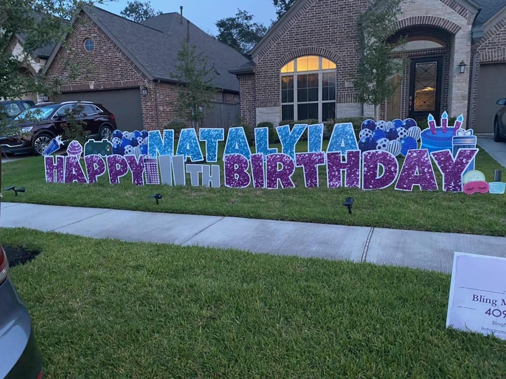 Girl Birthday yard sign