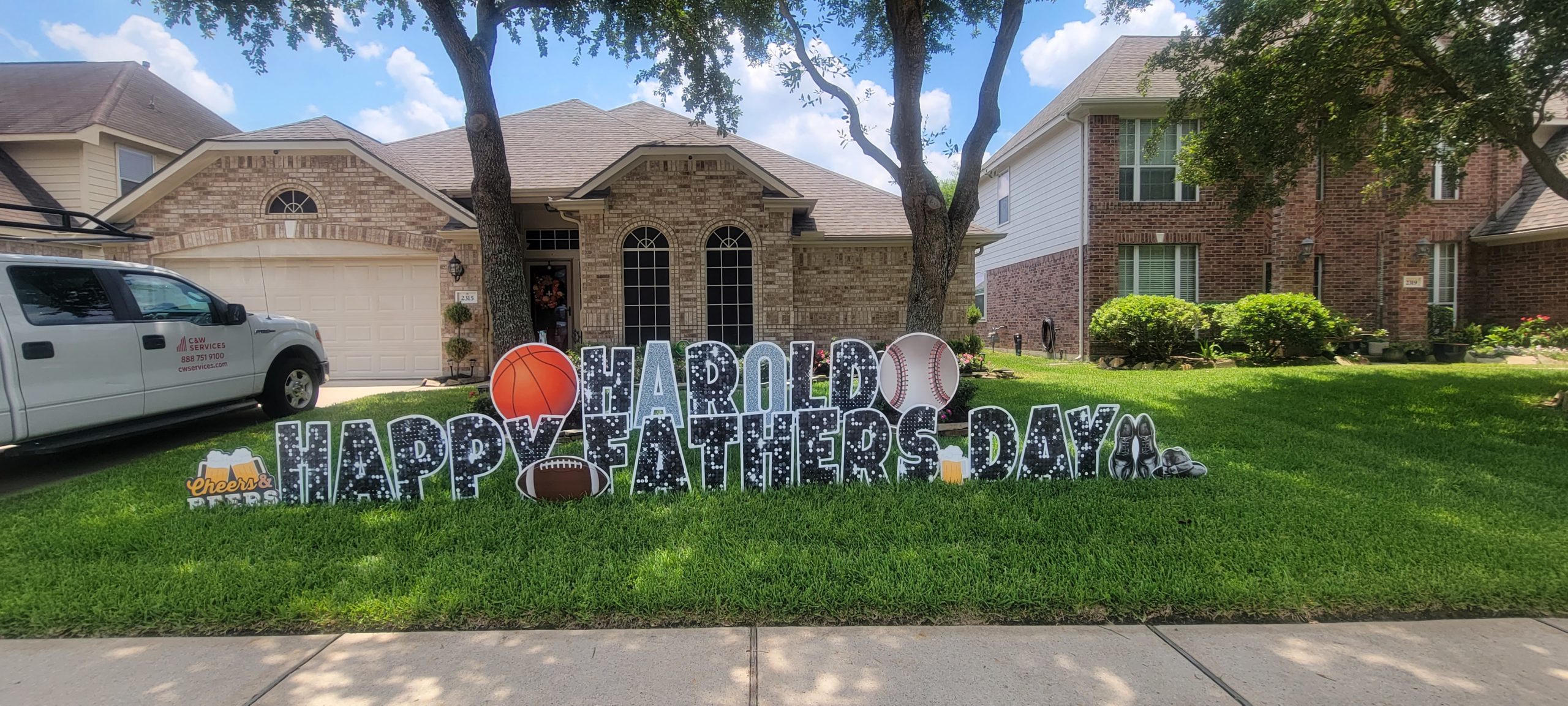 Happy Father's Day yard sign