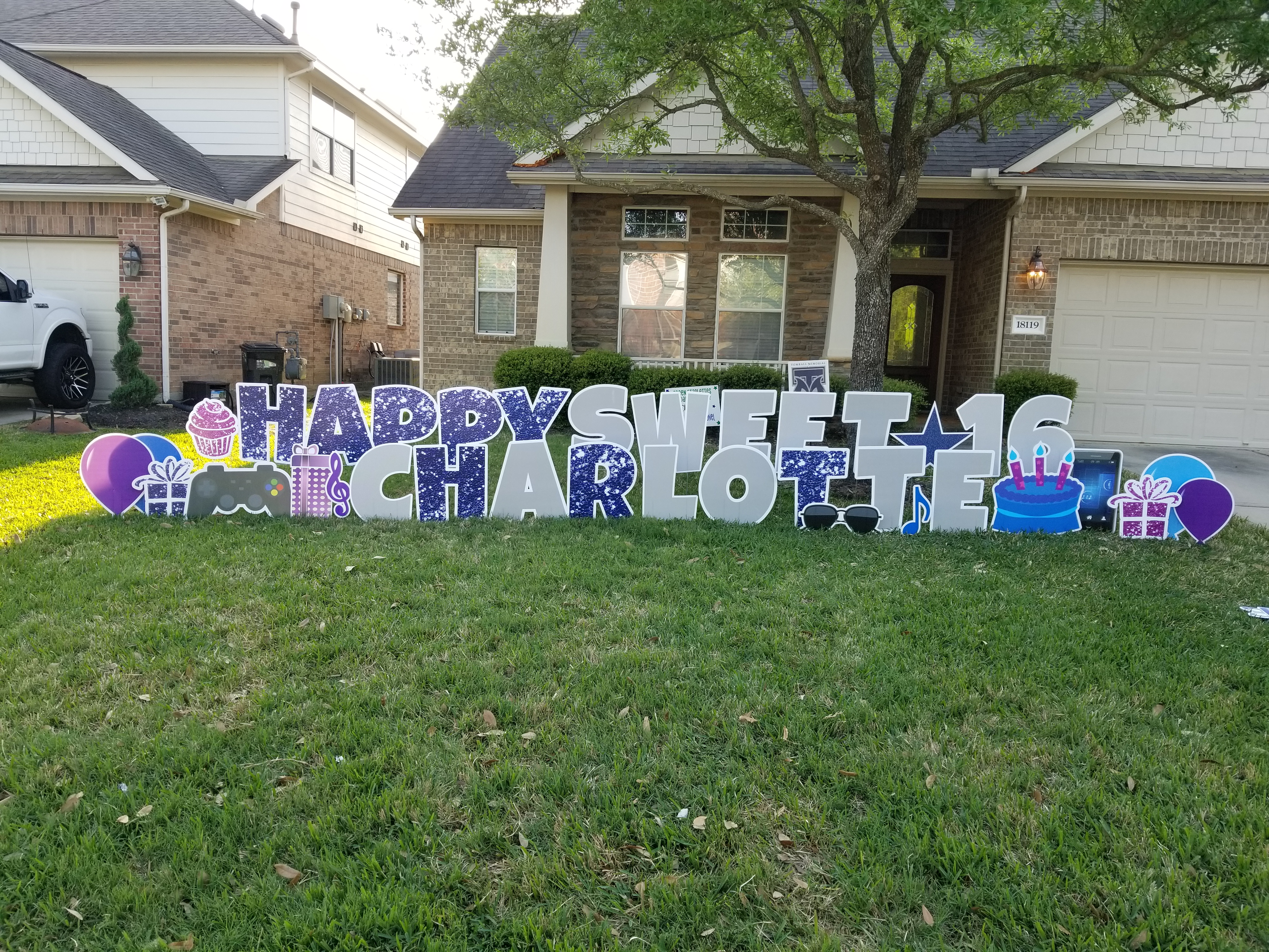 Sweet 16 birthday yard sign