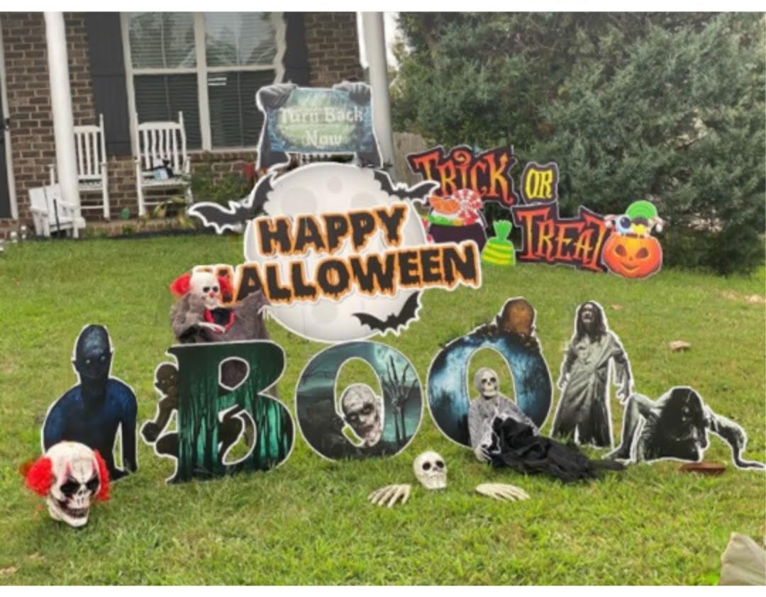 Happy Halloween yard sign