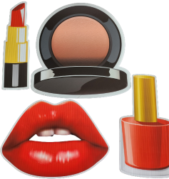 4 Piece Set Red Lips