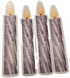 Tall Glittery Candles